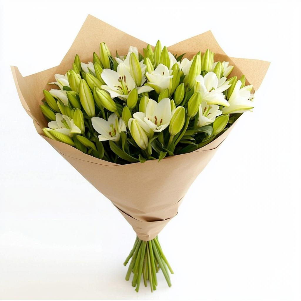 זר פרחים ליליות