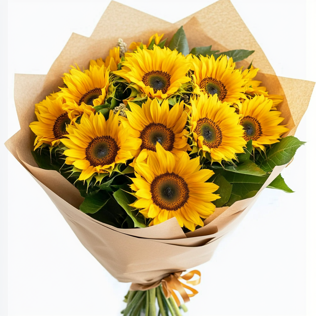 זר פרחים חמניות