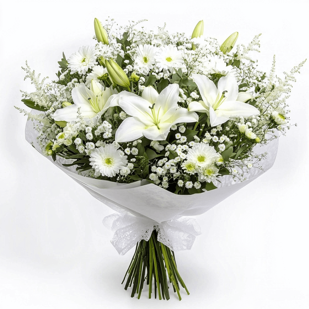 זר שושן צחור לבן