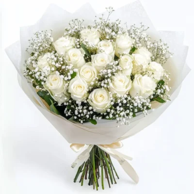 Elegant White Roses