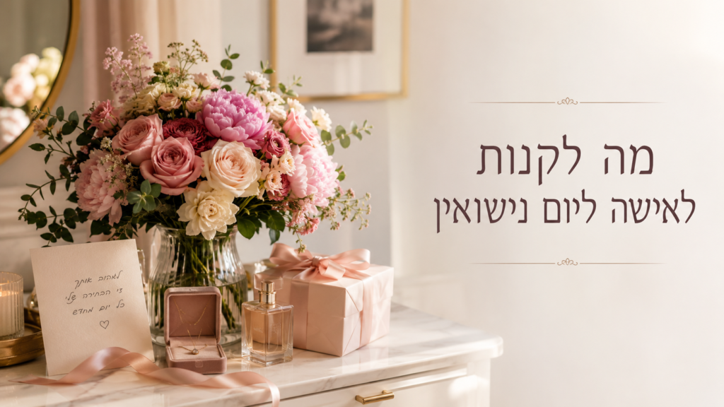 מה לקנות לאישה ליום נישואין - זר ורדים אדומים בעבודת יד, פרחי יצחקי
