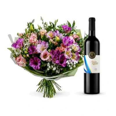 Hug From the Heart Gift Set, Medium, with Wine